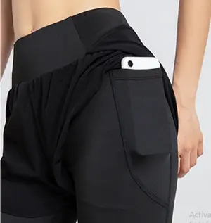 AuraX Pants for Women Womens High Waist Workout Yoga Pants 2 in 1 Stretchy Athletic Running Fitness Jogger Leggings with Pockets