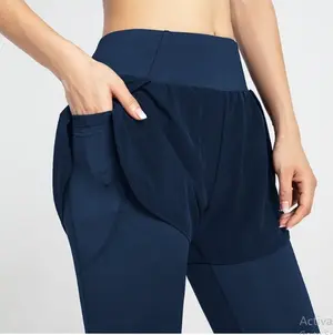 AuraX Pants for Women Womens High Waist Workout Yoga Pants 2 in 1 Stretchy Athletic Running Fitness Jogger Leggings with Pockets