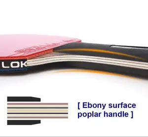 Loki 5 start Table Tennis Racket - Kirin 5-Star With Bag - Red/Black