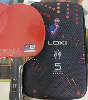 Loki 5 start Table Tennis Racket - Kirin 5-Star With Bag - Red/Black