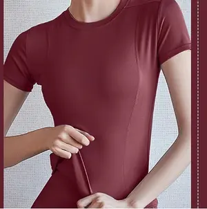 Aura X Women's Yoga Top Crew Neck Quick Dry Lightweight Breathable Solid Color Tee Tshirt Top For Running Fitness Yoga Loose Fit Activewear