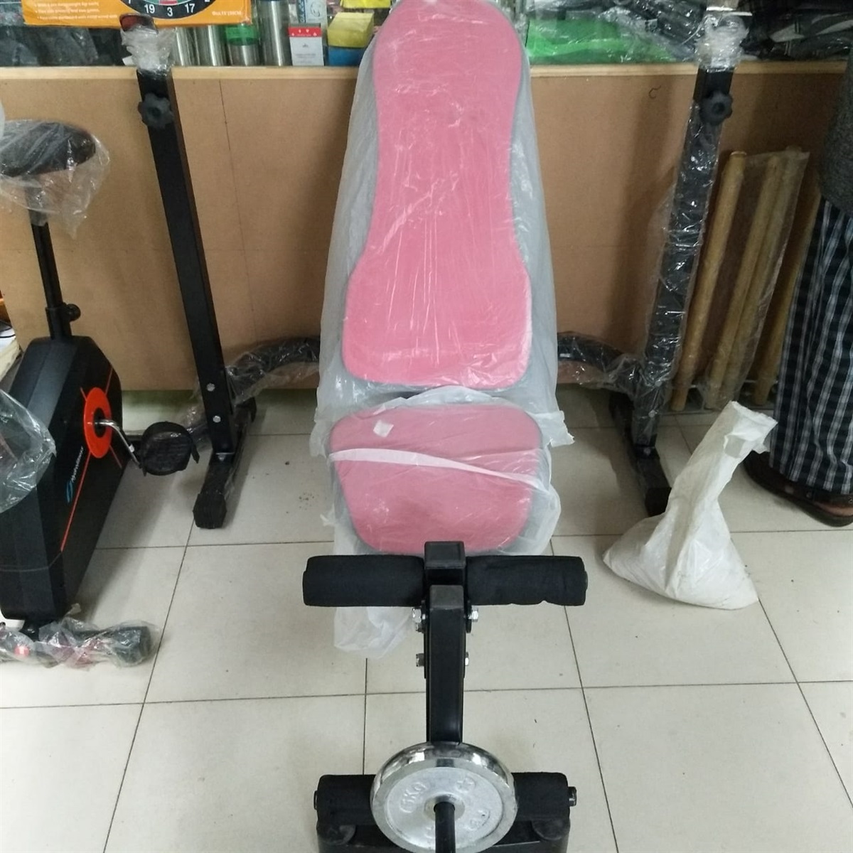 DX Adjustable Bench with Olympic Squat Rack (Barbell Bench)