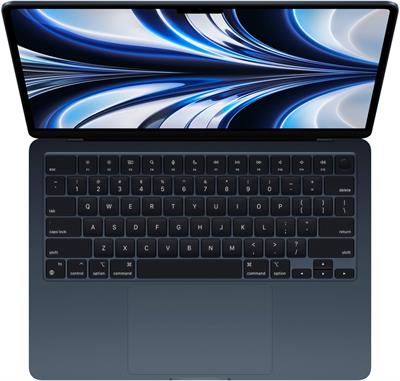 Apple Macbook Air 13.6" MLY43 Apple M2 Chip, 8GB Ram, 512GB SSD, Apple M2 10-Core Graphics, 13.6" IPS LED, Backlit KB, Mac OS, Midnight