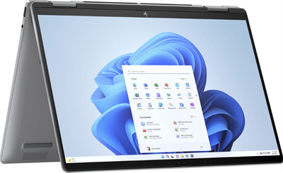 HP Envy x360 FC0023DX Intel® Core™ Ultra 7 155U Processor, 16GB Ram LPDDR5, 1TB SSD NVMe, Intel®  Iris Xe Graphics, 14" WUXGA  (1920 x 1200) IPS Touch Screen, Backlit KB, Windows 11,  Meteor Silver.