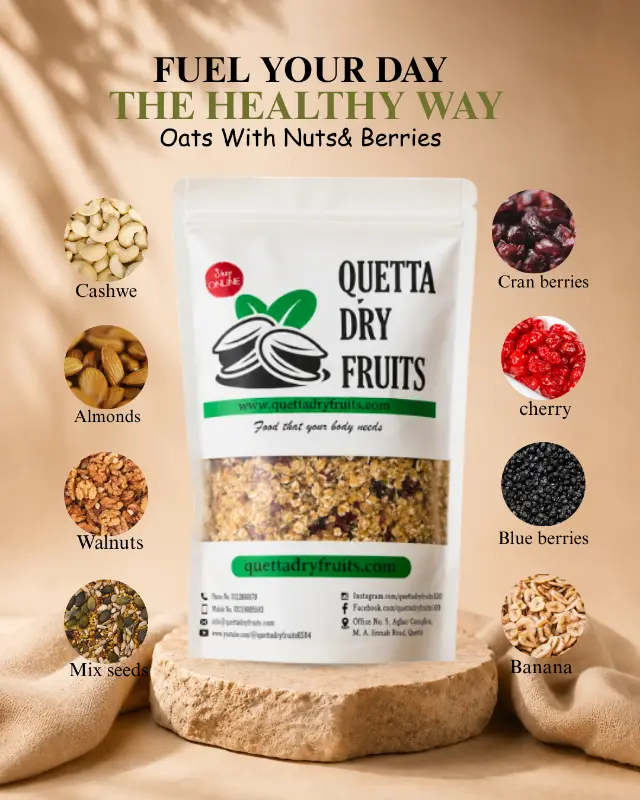 Buy Oats With Nuts & Berries Online in Pakistan | Healthy Breakfast Mix