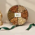 Elegant 6-Section Mix Dry Fruit Gift Box | Assorted Nuts Holiday Basket | Perfect for Thanksgiving, Birthdays, and Special Occasions