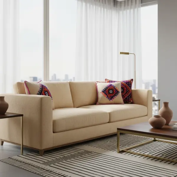 Handmade Afghani Embroidered Cushion | Premium Tribal Sofa Cushion in Pakistan