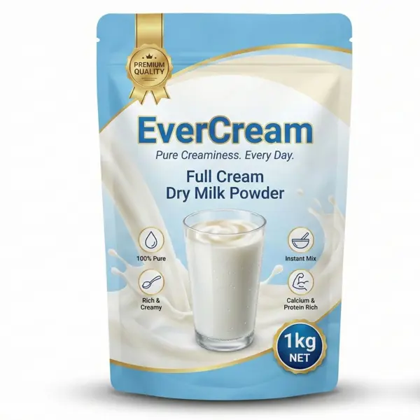 EverCream 1kg Full Cream Milk Powder | Premium Quality | Instant Dissolve | Perfect for Tea, Coffee & Daily Drinking
