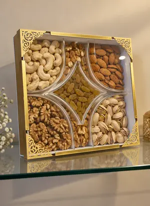 Royal 7-Section Dry Fruits & Nuts Gift Box | Custom Gifting