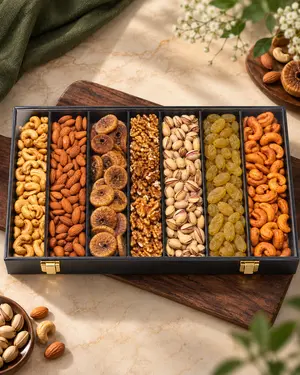 Premium 7-Section Dry Fruits & Nuts Gift Box Online in Pakistan