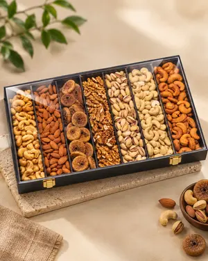 Premium 7-Section Dry Fruits & Nuts Gift Box Online in Pakistan