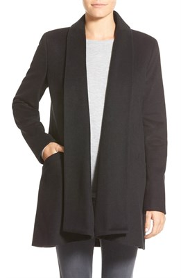 Double Face Wool Blend Wrap Coat