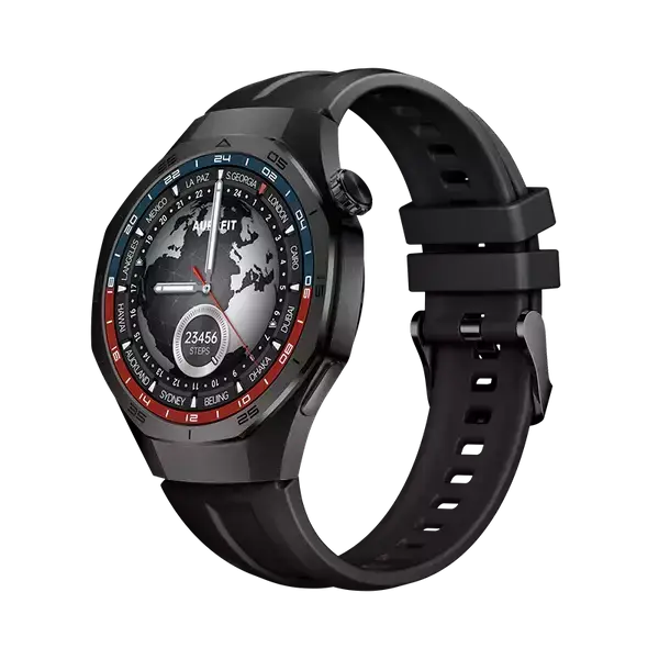 Aurafit Energy 3 AM34 Smartwatch - with AI Voice Assistant & Dual Strap (Gun Metal)