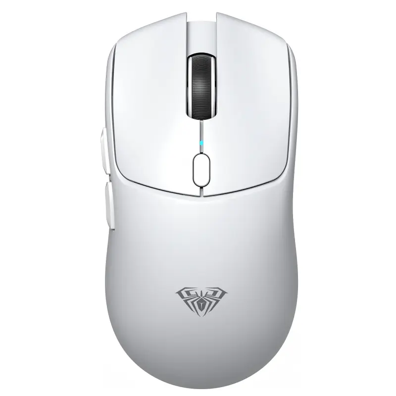 Aula SC580X Wireless Gaming Mouse, Tri-Mode Gaming Mice & 12000 DPI 2.4G/BT5.0/USB-C, Rechargeable Wireless Mouse with 6 Programmable Buttons, Ergonomic Computer Mouse for Laptop/PC/Mac/Tablet (White)