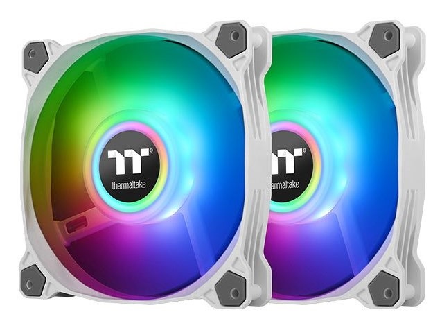 Thermaltake Pure Duo 12 ARGB Sync Radiator Fan (2-Fan Pack) - White