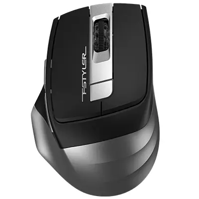A4Tech Fstyler FB35S Dual-Mode Bluetooth & 2.4GHz Wireless Silent Click Mouse - Smoky Gray