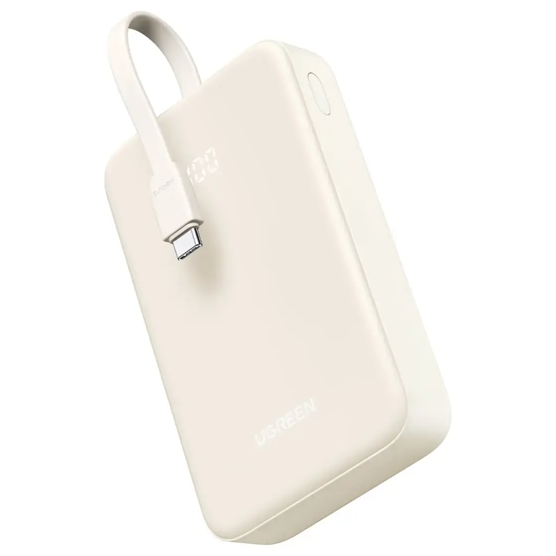 Ugreen Nexode 20W Fast Charging Power Bank 20000mAh, 2 Ports USB-C and USB-A, Built-in Cable, Flight Approved