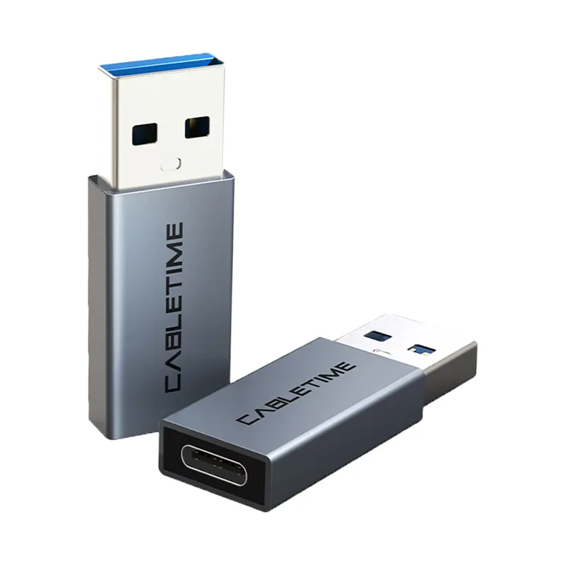 Cabletime CP77G USB-A Male to USB-C Female OTG Adapter 5Gbps