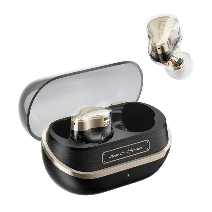 SoundPEATS H3 Hi-Res Wireless Bluetooth Headphones with LDAC, aptX Lossless, Triple Units, 55dB Active Noise Cancellation, 6 AI Microphones, Transparent Mode, BT5.4, APP, 37H, IPX5, Golden