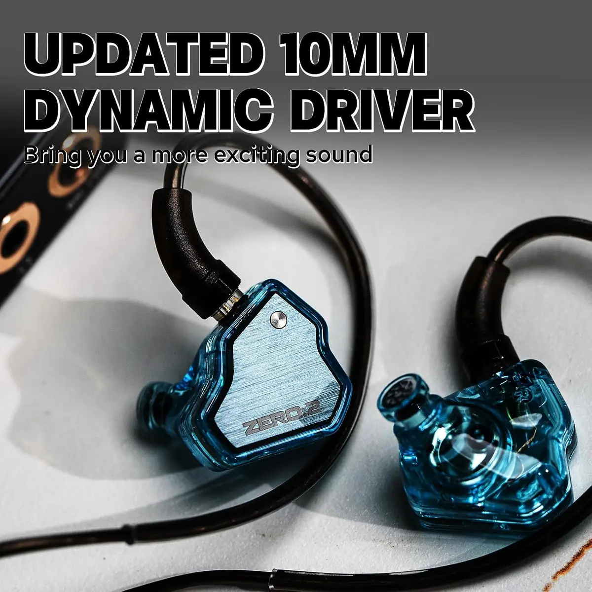 IEMケーブル ST-Zero(3) 2Pin/3.5mm3極/青 7Hz x Crinacle Zero: 2 (Blue, 3.5mm with Mic) Wired IEM Earphones