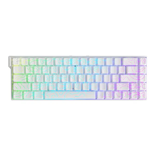 Ajazz AK680 V2 68-Key Magnetic Switch Keyboard - White Contour, RGB, 8K Polling