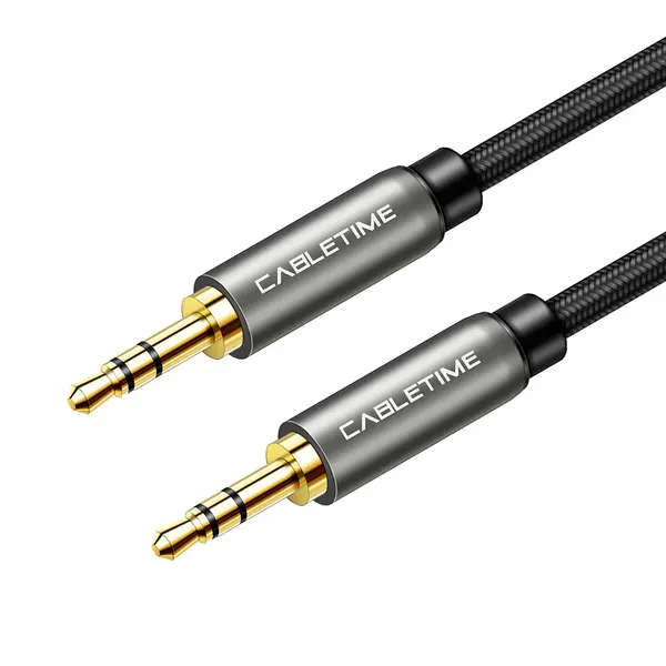 Cabletime CF10K Premium 3.5mm Stereo AUX Audio Cable – 1.8M