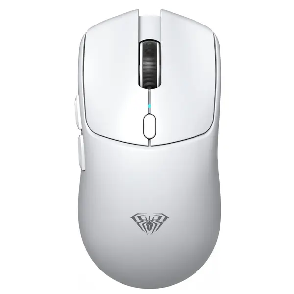 Aula SC580X Wireless Gaming Mouse, Tri-Mode Gaming Mice & 12000 DPI 2.4G/BT5.0/USB-C, Rechargeable Wireless Mouse with 6 Programmable Buttons, Ergonomic Computer Mouse for Laptop/PC/Mac/Tablet (White)