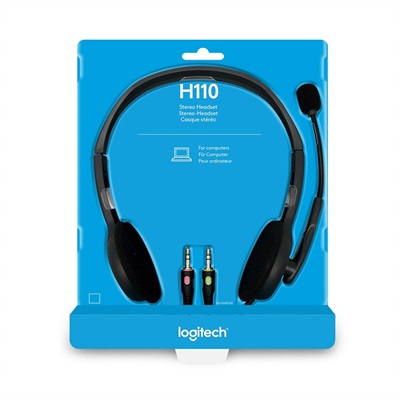 Logitech H110 Wired Stereo Headset with Dual 3.5mm Plugs