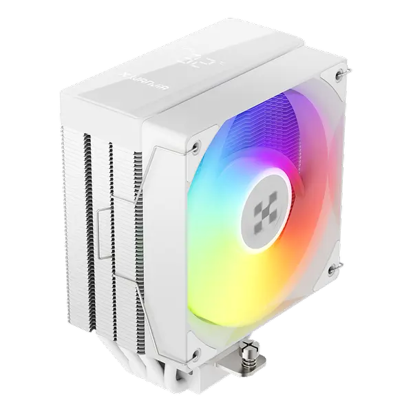 Power Train Aeolus MK2 ARGB CPU Air Cooler with Real-Time Display - White