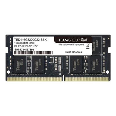 TeamGroup Elite 16GB (1x16GB) 3200MHz SO-DIMM DDR4 Laptop Memory