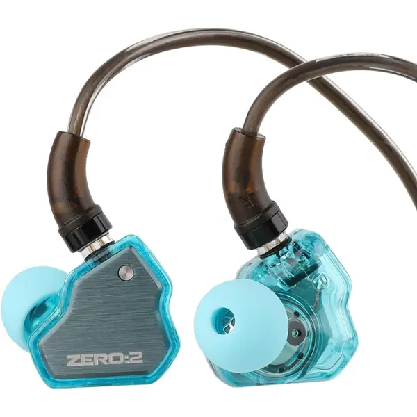 7Hz x Crinacle Zero: 2 in Ear Monitor, Updated 10mm Dynamic Driver IEM, Wired Earbuds Earphones, Gaming Earbuds, with OFC IEM Cable for Musician (Blue, Type-C Mic)
