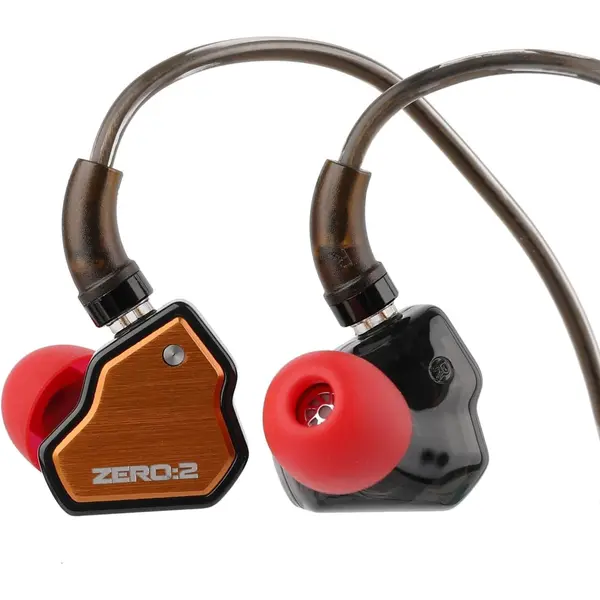 7Hz x Crinacle Zero: 2 in Ear Monitor, Updated 10mm Dynamic Driver IEM, Wired Earbuds Earphones, Gaming Earbuds, with OFC IEM Cable for Musician (Orange, Type-C Mic)