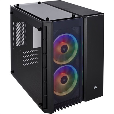 Corsair Crystal Series 280X RGB Tempered Glass microATX Case - Black