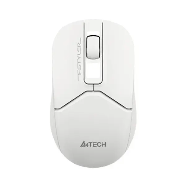 A4Tech Fstyler FB12S Dual-Mode Bluetooth & 2.4G Wireless Silent Click Mouse - White