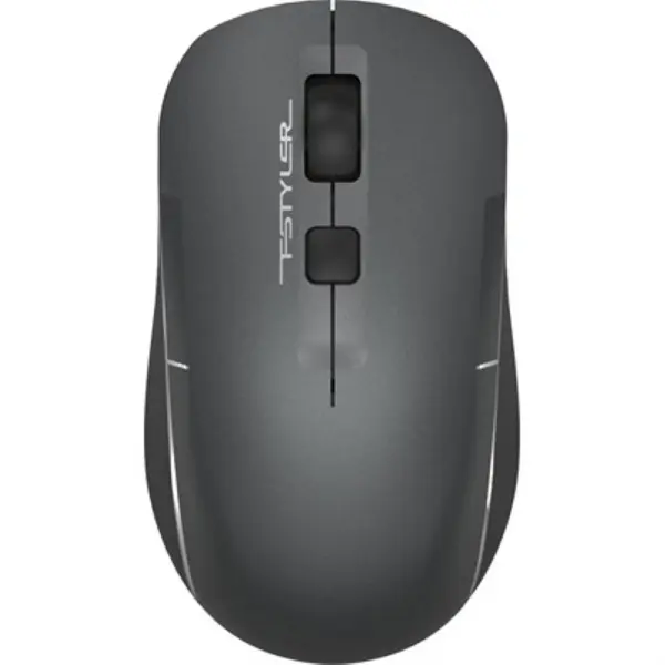 A4Tech Fstyler FB26CS Air2 Dual-Mode Bluetooth & 2.4GHz Wireless Rechargeable Silent Click Mouse - Smoky Grey