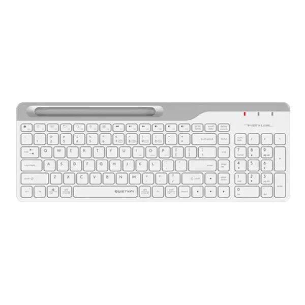 A4Tech Fstyler FBK25 Bluetooth + 2.4G Dual-Mode 2-Section Wireless Keyboard - White, US Layout