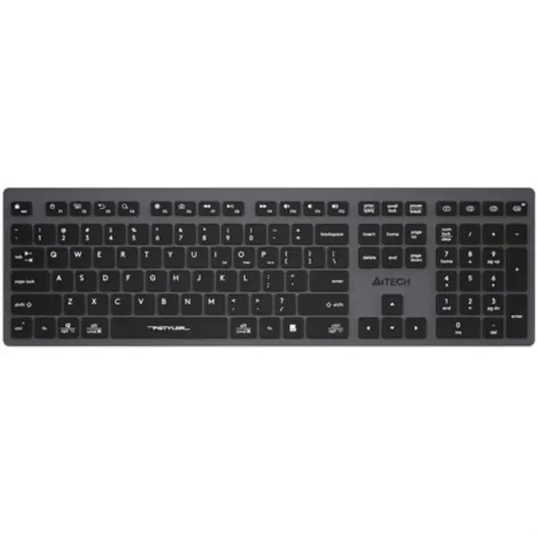 A4Tech Fstyler FBX50C Bluetooth & 2.4G Wireless Full-Size Scissor Switch Keyboard - Black, US Layout