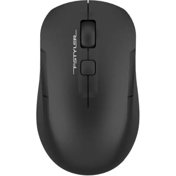 A4Tech Fstyler FG16CS Air2 2.4GHz Wireless Rechargeable Silent Click Mouse with USB + Type-C Adapter - Black