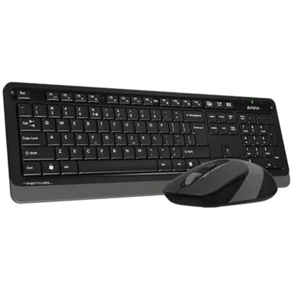 A4Tech Fstyler FG1010S Wireless Keyboard & Silent Mouse Combo - Grey, US Layout