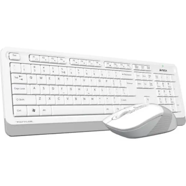 A4Tech Fstyler FG1010S Wireless Keyboard & Silent Mouse Combo - White, US Layout