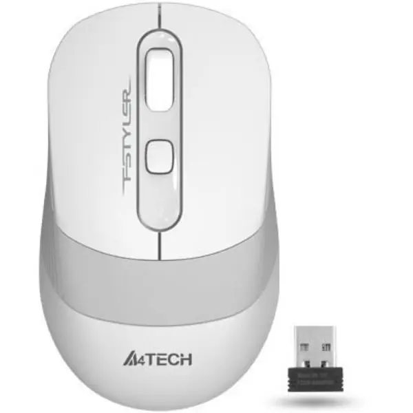 A4Tech Fstyler FG10S 2.4GHz Wireless Silent Click Mouse - White