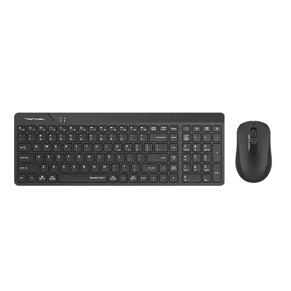 A4Tech Fstyler FG2300 Air2 2.4GHz Wireless Keyboard & Mouse Combo - Black, US Layout