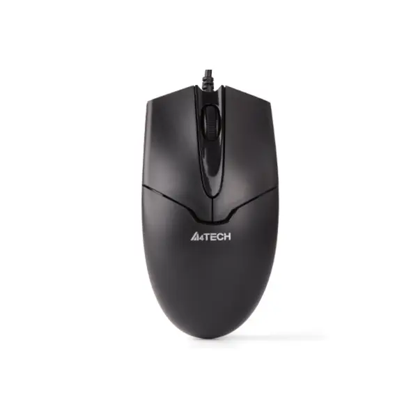 A4Tech OP-550S Silent Click Wired USB Mouse with Teflon Feet - Black
