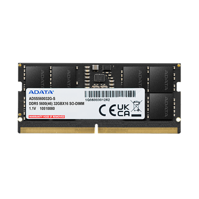 Adata 16GB (1x16GB) 5600MHz C46 DDR5 SO-DIMM Laptop Memory