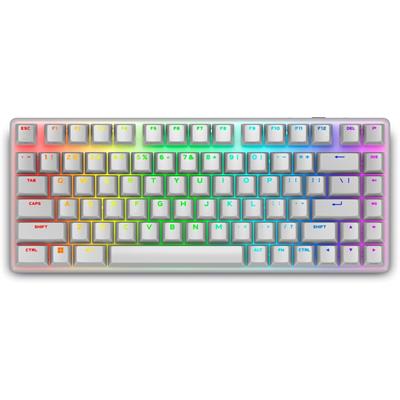 Alienware Pro Wireless Gaming Keyboard - Bluetooth 5.1/2.4 GHz Radio Frequency Connectivity, Linear Mechanical, Hot-Swappable Switches, Tri Mode Connectivity, Adjustable Height - Lunar Light (Box Open)