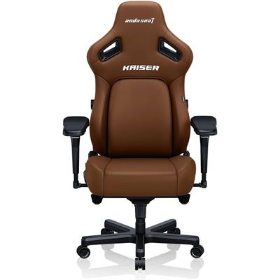 Anda Seat Kaiser 4 L Large Gaming Chair, ArteDiPelle Synthetic Leather Surface Material, 65mm PU-Coated Casters, Class-4 Gas Piston, High-Density Cold-Cure Foam, 5D Armrest, Bentley Brown