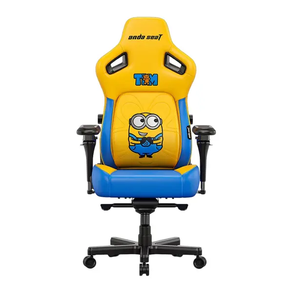 Anda Seat Kaiser 4 L Large V2 Gaming Chair, ArteDiPelle Synthetic Leather Surface Material, 65mm PU-Coated Casters, Class-4 Gas Piston, High-Density Cold-Cure Foam, 6D Armrest (Minions Bob)