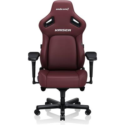 Anda Seat Kaiser 4 L Large Gaming Chair, ArteDiPelle Synthetic Leather Surface Material, 65mm PU-Coated Casters, Class-4 Gas Piston, High-Density Cold-Cure Foam, 5D Armrest, Classic Maroon