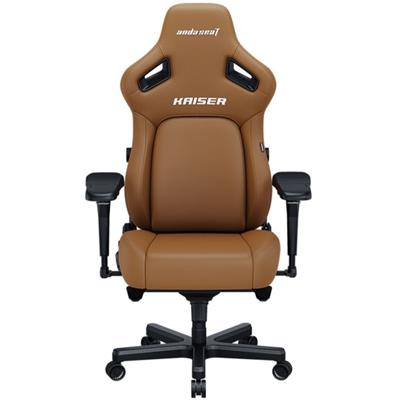Anda Seat Kaiser 4 XL X-Large Gaming Chair, ArteDiPelle Synthetic Leather Surface Material, 65mm PU-Coated Casters, Class-4 Gas Piston, High-Density Cold-Cure Foam, 5D Armrest, Bentley Brown