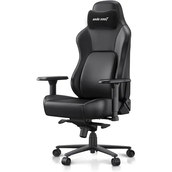 Anda Seat Phantom 4 Pro Office Gaming Chair - Ergonomic, Dynamic Lumbar Support, High Back, Reclining, Magnetic Head Pillow, 3D Armrests, Height Adjustable (Black PVC)